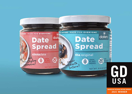 Dafero Date Spreads is a 2021 American Packaging Design Award Winner